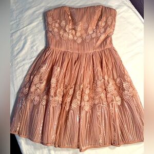 NWOT BeBe Blush Pink Strapless Dress Sz 2